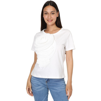 textil Dame T-shirts m. korte ærmer La Modeuse 71695_P168516 Hvid