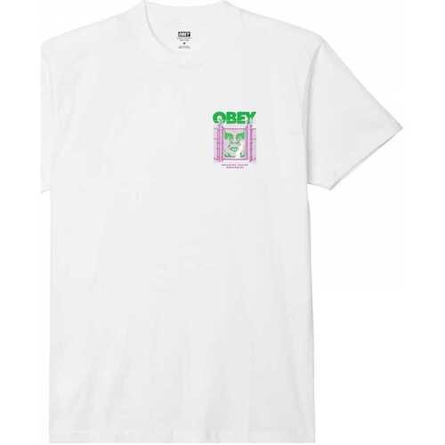 textil Herre T-shirts & poloer Obey chain link fence icon Hvid