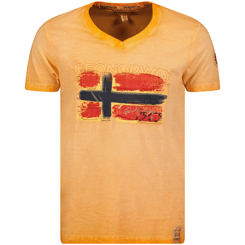 textil Herre T-shirts m. korte ærmer Geo Norway SW1561HGN-ORANGE Orange