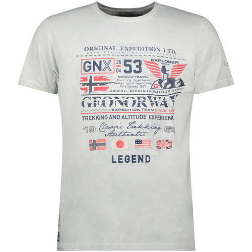 textil Herre T-shirts m. korte ærmer Geo Norway SW1562HGNO-LIGHT GREY Grå