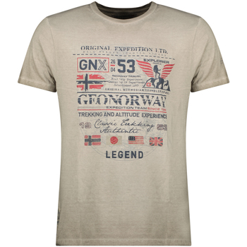 textil Herre T-shirts m. korte ærmer Geo Norway SW1562HGNO-KAKI Grøn