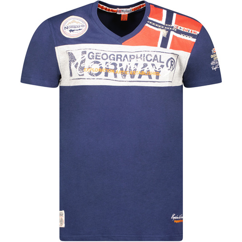 textil Herre T-shirts m. korte ærmer Geographical Norway SX1130HGN-Navy Marineblå