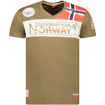 textil Herre T-shirts m. korte ærmer Geographical Norway SX1130HGN-Kaki Grøn