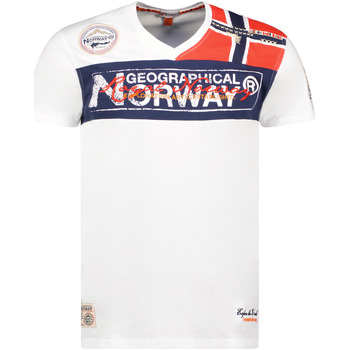 textil Herre T-shirts m. korte ærmer Geographical Norway SX1130HGN-White Hvid