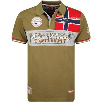 textil Herre Polo-t-shirts m. korte ærmer Geographical Norway SX1132HGN-Kaki Grøn