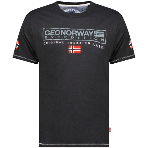 textil Herre T-shirts m. korte ærmer Geo Norway SY1311HGN-Black Sort