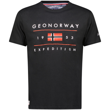 textil Herre T-shirts m. korte ærmer Geo Norway SY1355HGN-Black Sort