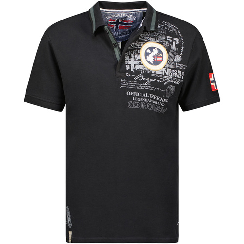 textil Herre Polo-t-shirts m. korte ærmer Geo Norway SY1357HGN-Black Sort