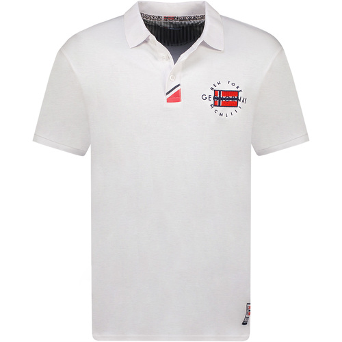 textil Herre Polo-t-shirts m. korte ærmer Geographical Norway SY1358HGN-White Hvid