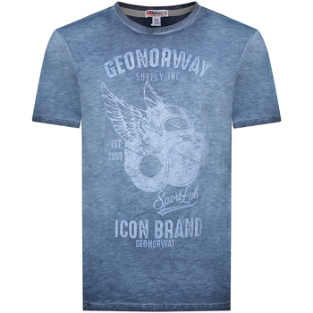 textil Herre T-shirts m. korte ærmer Geo Norway SY1360HGN-Navy Blå
