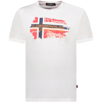 textil Herre T-shirts m. korte ærmer Geographical Norway SY1366HGN-White Hvid