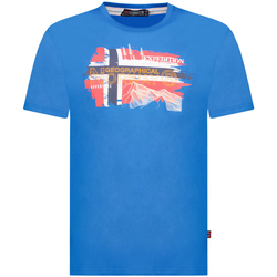 textil Herre T-shirts m. korte ærmer Geographical Norway SY1366HGN-Blue Blå