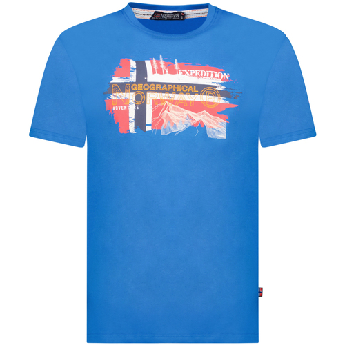 textil Herre T-shirts m. korte ærmer Geographical Norway SY1366HGN-Blue Blå