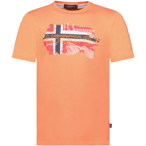 textil Herre T-shirts m. korte ærmer Geographical Norway SY1366HGN-Coral Rød