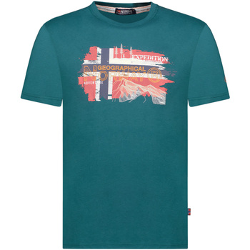 textil Herre T-shirts m. korte ærmer Geographical Norway SY1366HGN-GREEN SAPIN Grøn