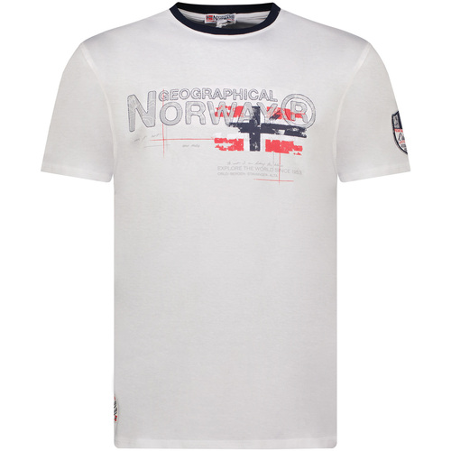textil Herre T-shirts m. korte ærmer Geographical Norway SY1450HGN-White Hvid