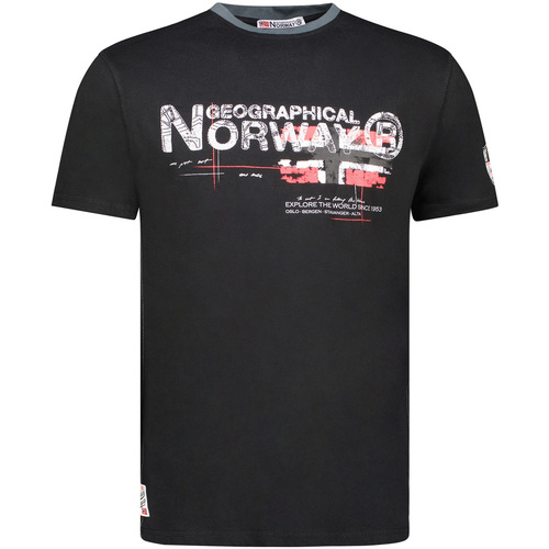 textil Herre T-shirts m. korte ærmer Geographical Norway SY1450HGN-Black Sort