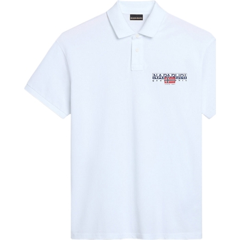 textil Herre Polo-t-shirts m. korte ærmer Napapijri 236314 Hvid