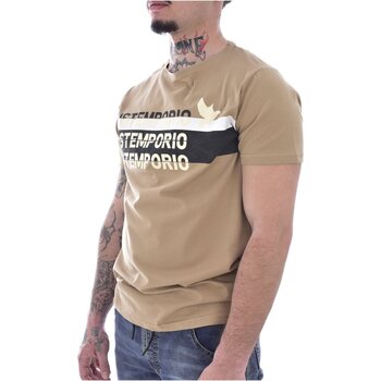 textil Herre T-shirts m. korte ærmer Just Emporio JE-MALKIM-01 Beige