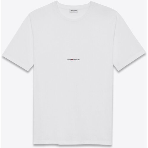 textil Herre T-shirts m. korte ærmer Yves Saint Laurent BMK464572 YB2DQ Hvid