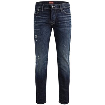 textil Herre Jeans - skinny Jack & Jones TOM ORIGINAL JJ 117 12141765 Blå