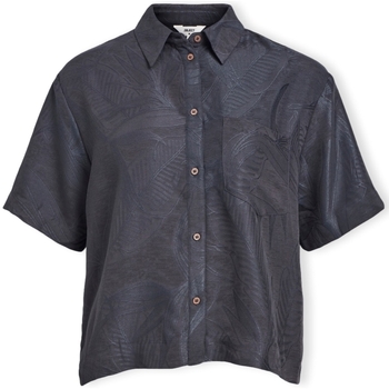textil Dame Toppe / Bluser Object Hannima Shirt S/S - Black Sort