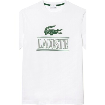 textil Herre T-shirts m. korte ærmer Lacoste TH1218 001 Hvid