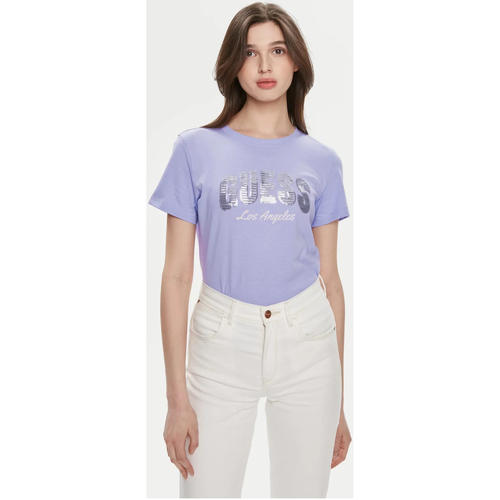 textil Dame T-shirts & poloer Guess W4GI31 I3Z14 Violet