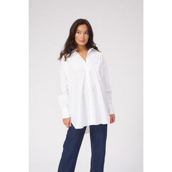 textil Dame Skjorter / Skjortebluser Teeshoppen Oversized Hvid