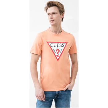 textil Herre T-shirts m. korte ærmer Guess M2YI71 I3Z14 Orange