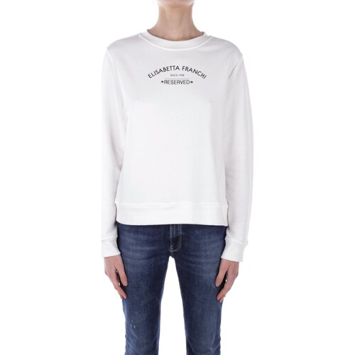 textil Dame Sweatshirts Elisabetta Franchi MD00241E2 Hvid