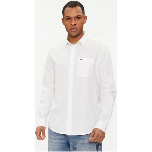 textil Herre Langærmede T-shirts Tommy Jeans DM0DM18962 Hvid