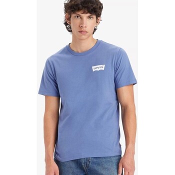 textil Herre T-shirts m. korte ærmer Levi's 22491 1458 GRAPHIC CREWNECK Blå