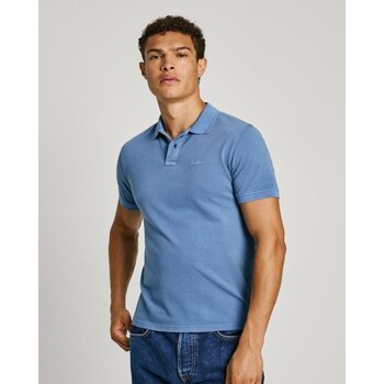 textil Herre T-shirts m. korte ærmer Pepe jeans PM542099 NEW OLIVER GD Blå