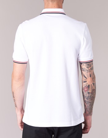 Fred Perry SLIM FIT TWIN TIPPED Hvid / Rød
