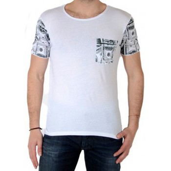 textil Herre T-shirts m. korte ærmer Japan Rags 50596 Hvid