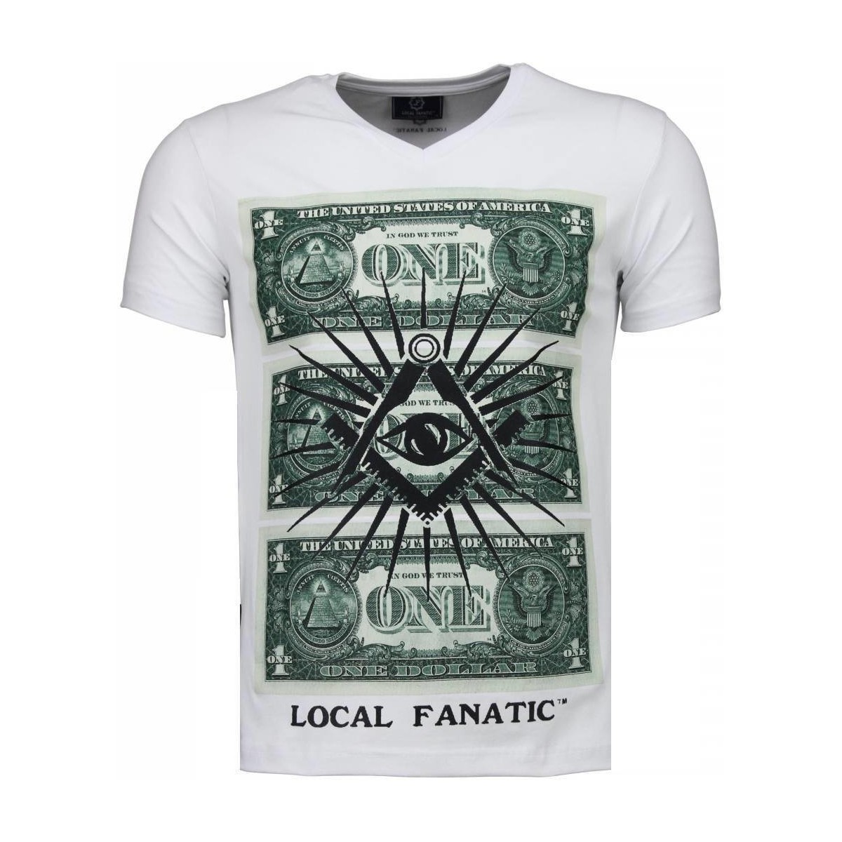 textil Herre T-shirts m. korte ærmer Local Fanatic 13962347 Hvid