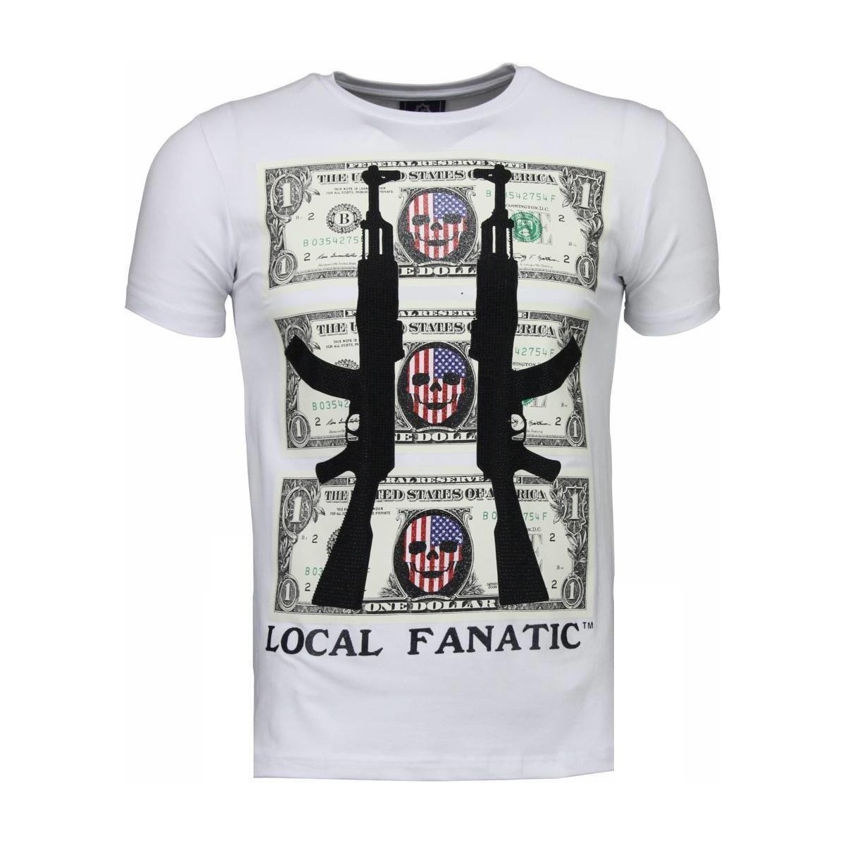 textil Herre T-shirts m. korte ærmer Local Fanatic 20776362 Hvid