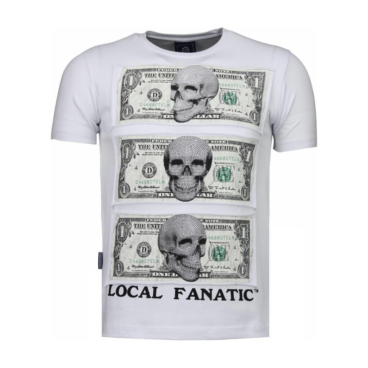 textil Herre T-shirts m. korte ærmer Local Fanatic 20780718 Hvid