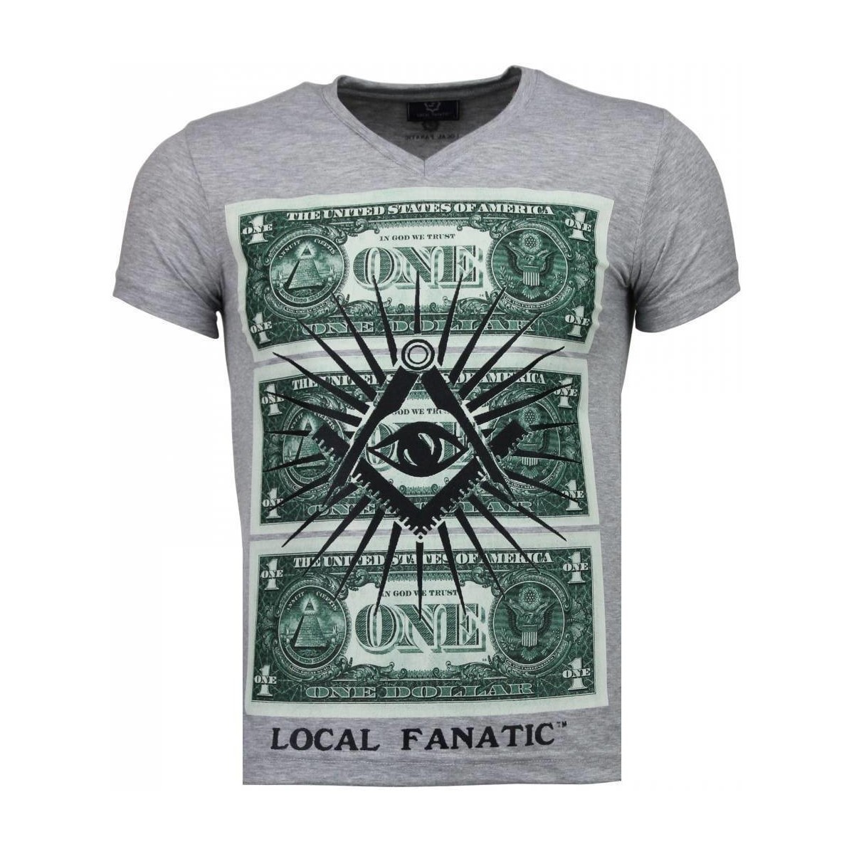 textil Herre T-shirts m. korte ærmer Local Fanatic 13962635 Grå