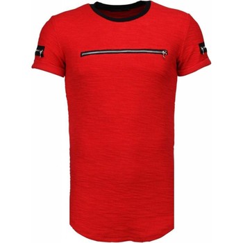 textil Herre T-shirts m. korte ærmer Justing 31873808 Rød