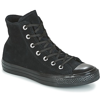 Sko Dame Høje sneakers Converse CHUCK TAYLOR ALL STAR MONO PLUSH SUEDE HI BLACK/BLACK/BLACK Sort