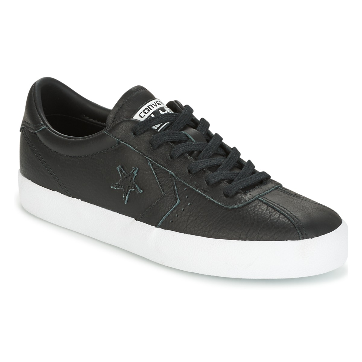 Sko Dame Lave sneakers Converse BREAKPOINT FOUNDATIONAL LEATHER OX BLACK/BLACK/WHITE Sort / Hvid