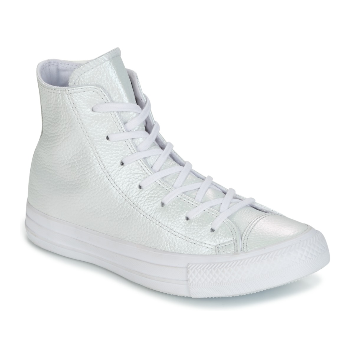 Sko Dame Høje sneakers Converse CHUCK TAYLOR ALL STAR IRIDESCENT LEATHER HI IRIDESCENT LEATHER H Valkoinen