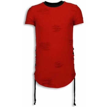 textil Herre T-shirts m. korte ærmer Justing 46874246 Rød