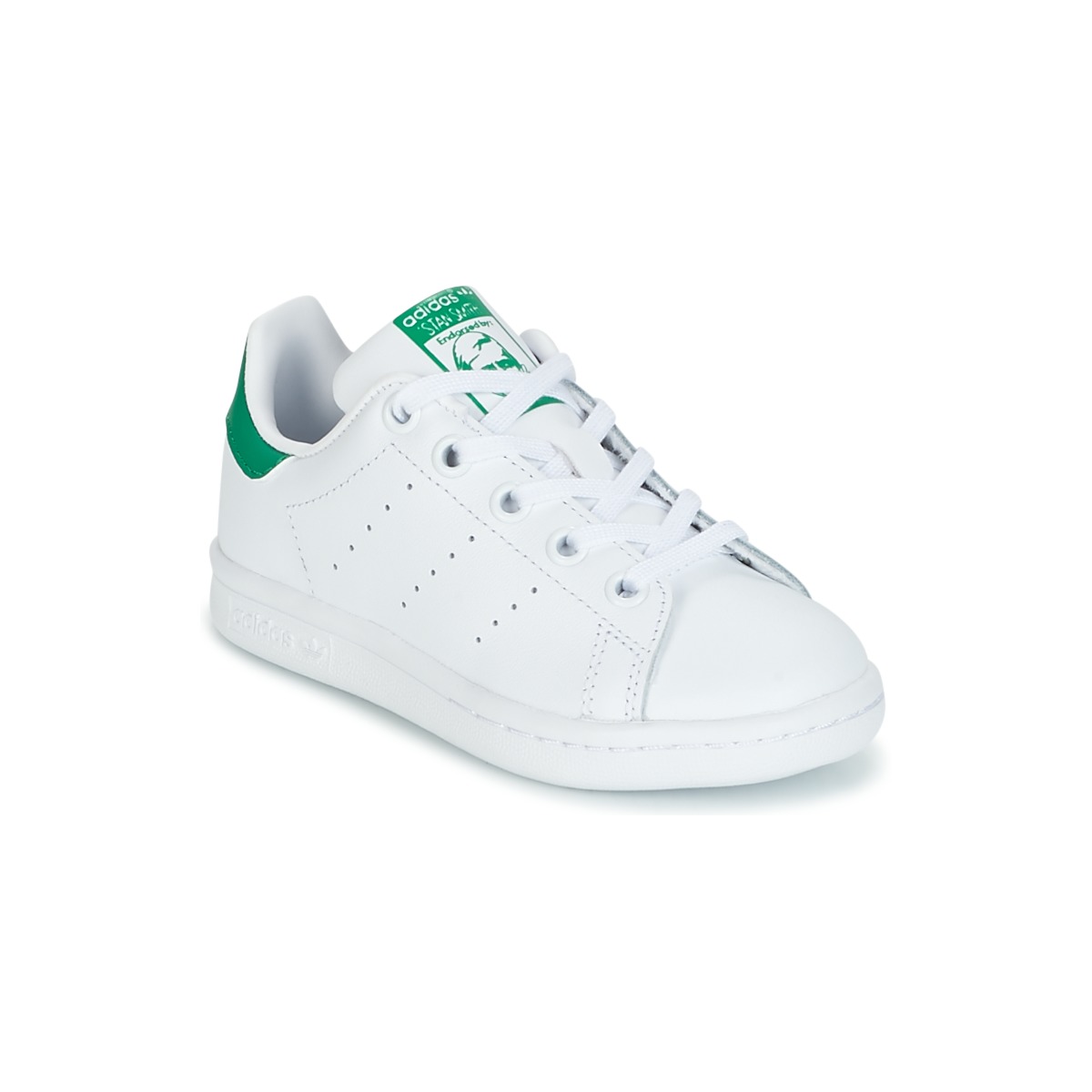 Sko Børn Lave sneakers adidas Originals STAN SMITH C Hvid / Grøn