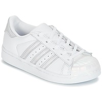 Sko Pige Lave sneakers adidas Originals STAN SMITH C Hvid / Sølv