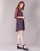 textil Dame Korte kjoler Sisley CEPAME Sort / Rød / Blå