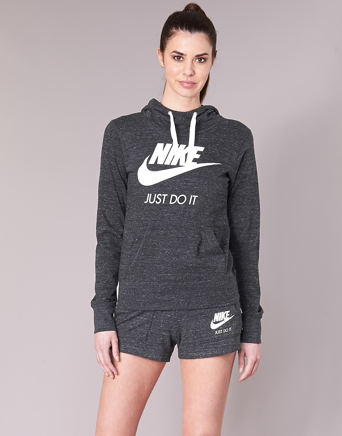 textil Dame Sweatshirts Nike GYM VINTAGE HOODIE Grå