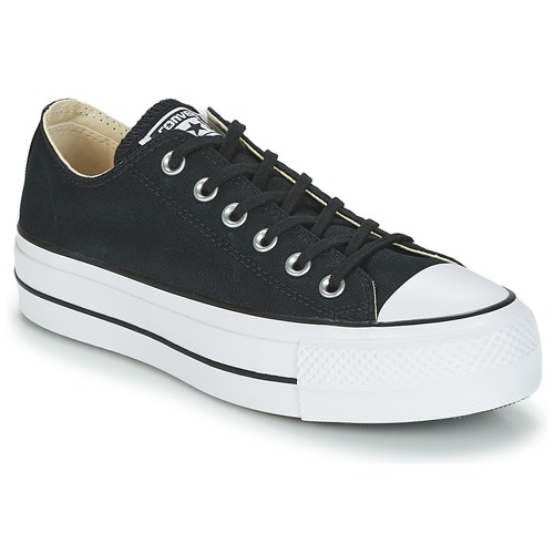 Converse Chuck Taylor All Star Lift Clean Ox Core Canvas Sort - Gratis fragt | Spartoo.dk ! - Sko Lave sneakers Dame 619,00